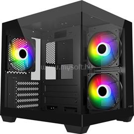 FSP S140-BA ARGB táp nélküli ablakos MT Mini Tower számítógépház fekete FSP_S140-BA small