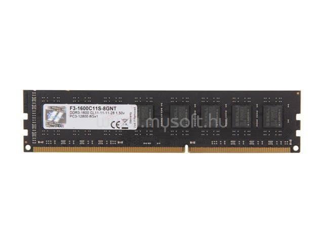 G.SKILL DIMM memória 8GB DDR3 1600MHz CL11 Value