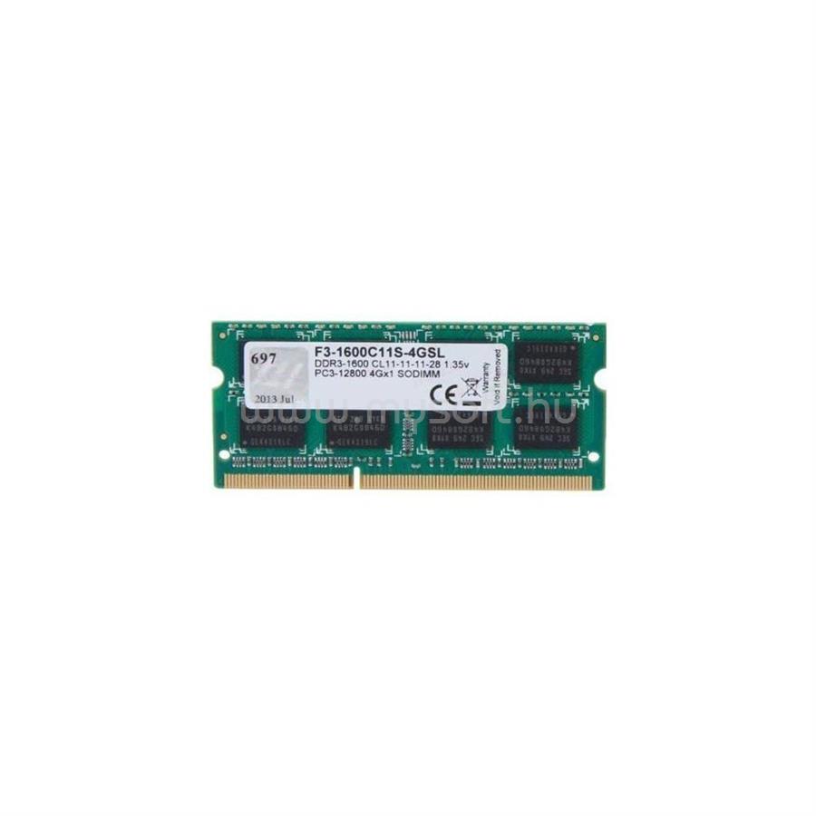 G.SKILL SODIMM memória 4GB DDR3L 1600MHz CL11