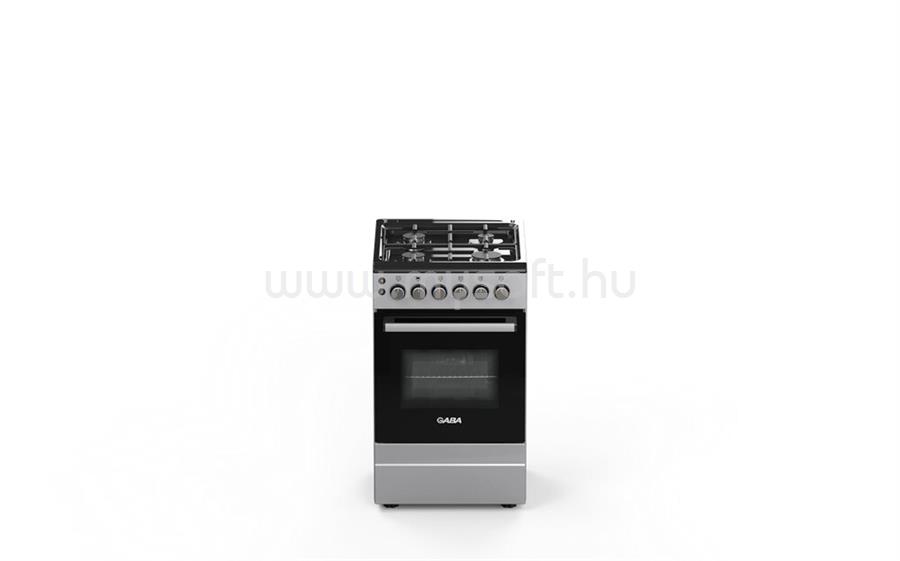 GABA GOS-G5060GB szabadonálló, gáz, főzőzóna: 4, sütő:45L, tűzhely (szürke-fekete)