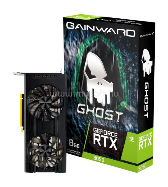 GAINWARD Videokártya nVidia RTX 3050 Ghost 8GB GDDR6