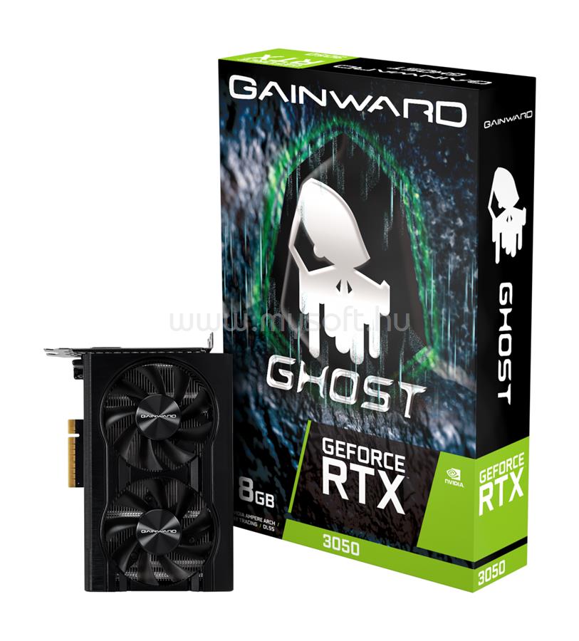 GAINWARD Videokártya nVidia GeForce RTX 3050 Ghost 8GB GDDR6