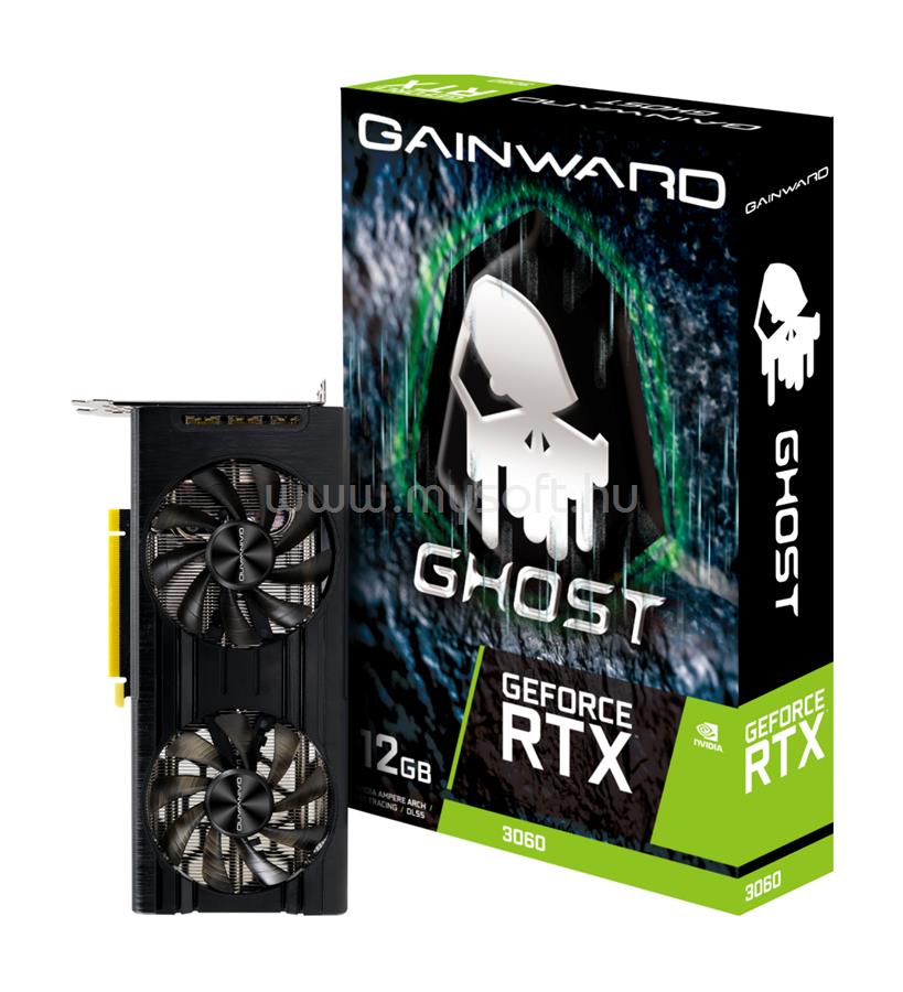 GAINWARD Videokártya nVidia GeForce RTX 3060 Ghost 12GB GDDR6