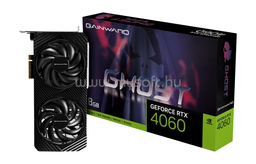 GAINWARD Videokártya nVidia GeForce RTX 4060 Ghost 8GB GDDR6