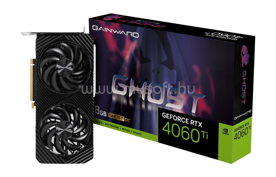 GAINWARD Videokártya nVidia GeForce RTX 4060 Ti Ghost 8GB GDDR6 OC