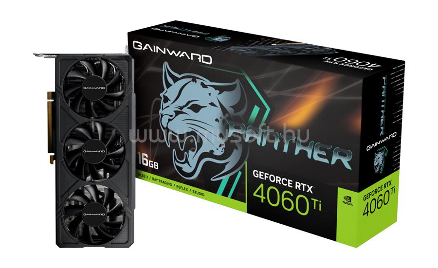 GAINWARD Videokártya nVidia GeForce RTX 4060 Ti Panther 16GB GDDR6