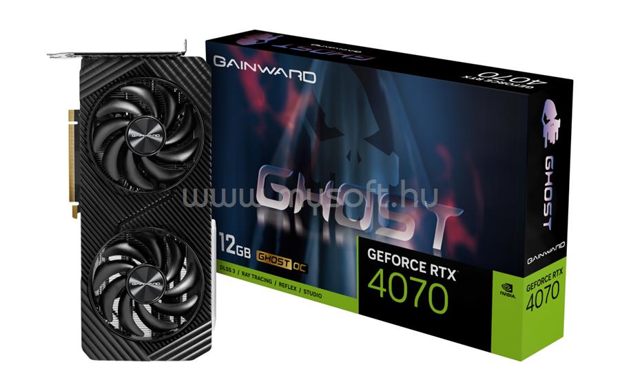 GAINWARD Videokártya nVidia GeForce RTX 4070 Ghost 12GB GDDR6X OC