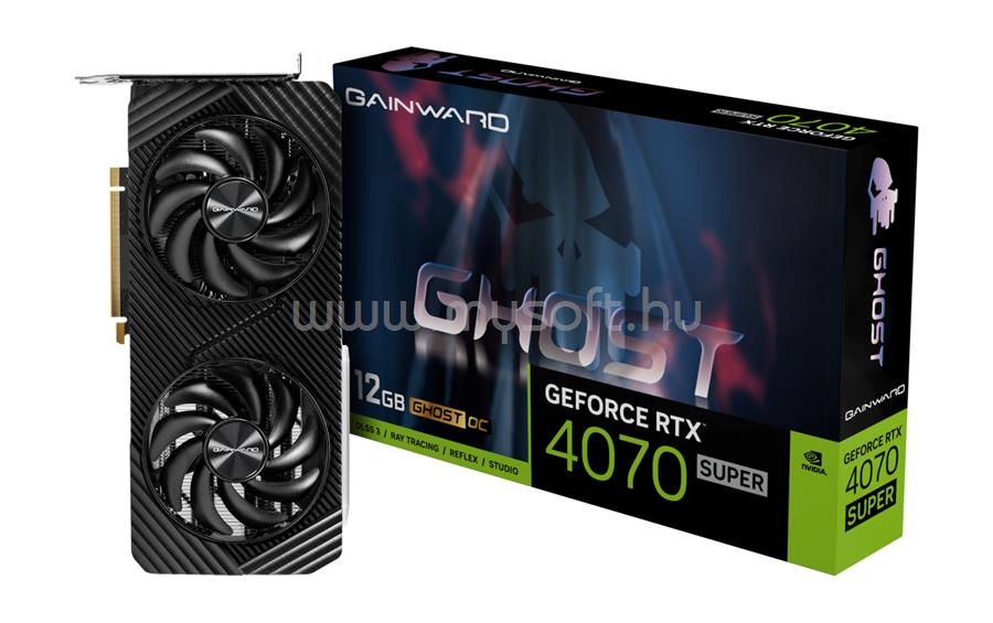 GAINWARD Videokártya nVidia GeForce RTX 4070 SUPER Ghost 12GB GDDR6X OC