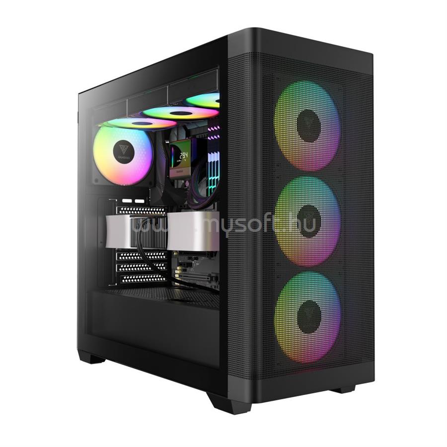GAMDIAS Athena M3 Tempered Glass Black