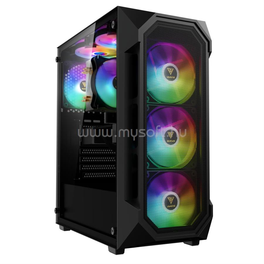 GAMDIAS Aura GC1 Elite ARGB Tempered Glass Black