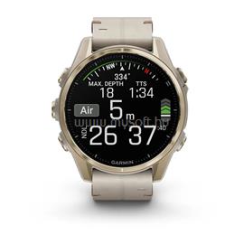 GARMIN fenix 8 43mm AMOLED Sapphire, Soft Gold with Limestone Leather Band 010-02903-40 small