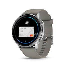GARMIN Venu 4 - 45 mm, silver, grey silicone band 010-03014-01 small
