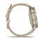 GARMIN Venu 4  41 mm okosóra csontszínű szilikon- és homokszínű bőrszíjjal (arany) 010-03013-03 small