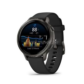 GARMIN Venu 4 41 mm okosóra fekete szilikon szíjjal (sötétszürke) 010-03013-02 small