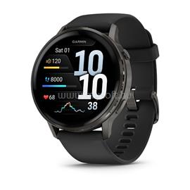 GARMIN Venu 4 45 mm okosóra fekete szilikon szíjjal (sötétszürke) 010-03014-00 small
