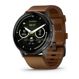 GARMIN Venu 4 45mm Slate with Brown Leather Band 010-03014-03 small