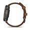 GARMIN Venu 4 45mm Slate with Brown Leather Band 010-03014-03 small