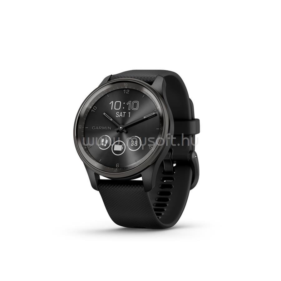 GARMIN Vívomove Trend okosóra fekete szilikon szíjjal