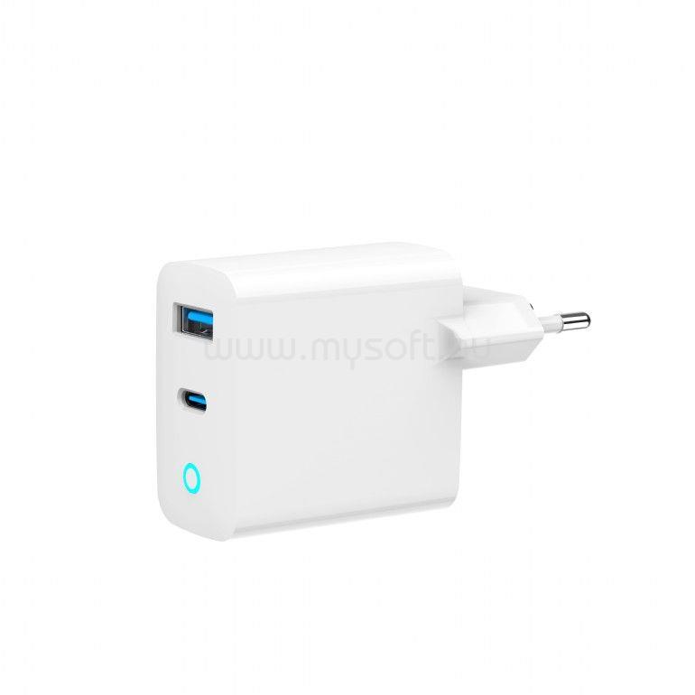 GEMBIRD 2-Port 65W USB Fast Charger White