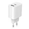 GEMBIRD 2-port univerzális USB töltő A+C 2.4 A (fehér) TA-UC-2AC12-01 small