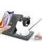 GEMBIRD 3-in-1 foldable wireless charger stand 15W for Apple watch Black TA-WPC31A-01-BK small