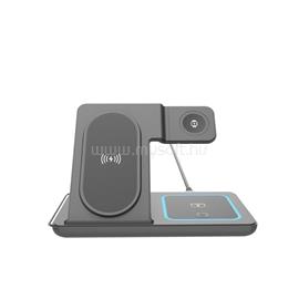 GEMBIRD 3-in-1 foldable wireless charger stand 15W for Samsung watch Black TA-WPC31S-01-BK small