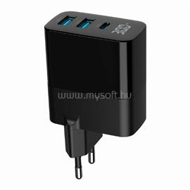 GEMBIRD 3-Port 30W USB Fast Charger Black TA-UC-PDQC30LCD-BK-02 small