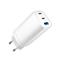 GEMBIRD 3-port 65W GaN USB PowerDelivery fast charger White TA-UC-PDQC65-01-W small