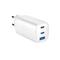 GEMBIRD 3-port 65W GaN USB PowerDelivery fast charger White TA-UC-PDQC65-01-W small