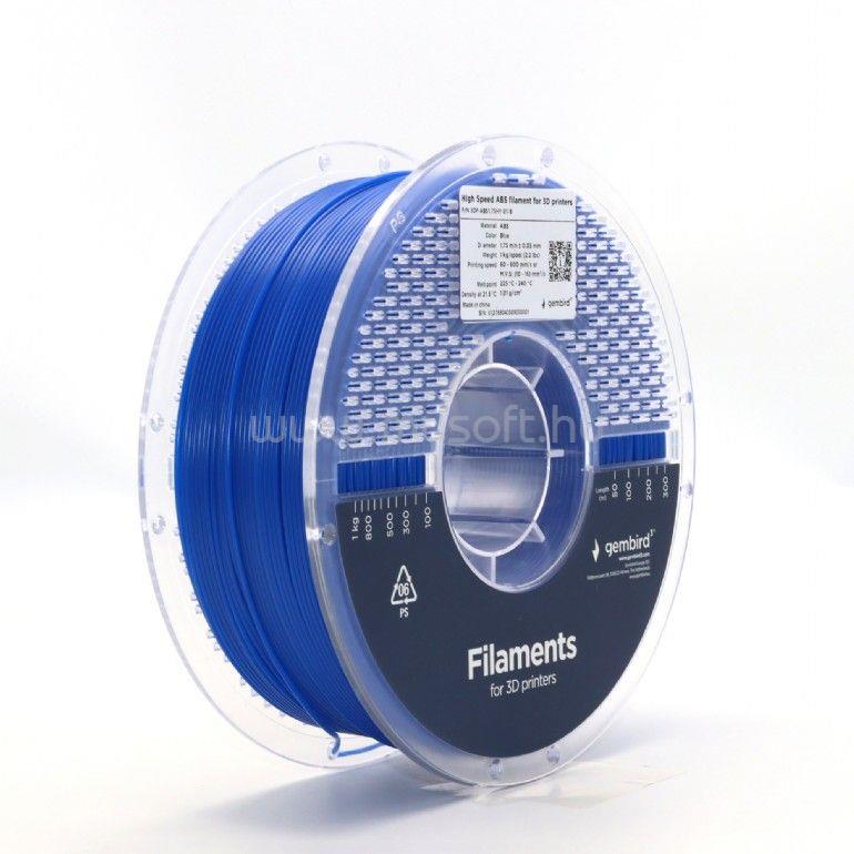 GEMBIRD 3DP-ABS1.75HY-01-B High Speed ABS filament Blue 1,75mm 1kg