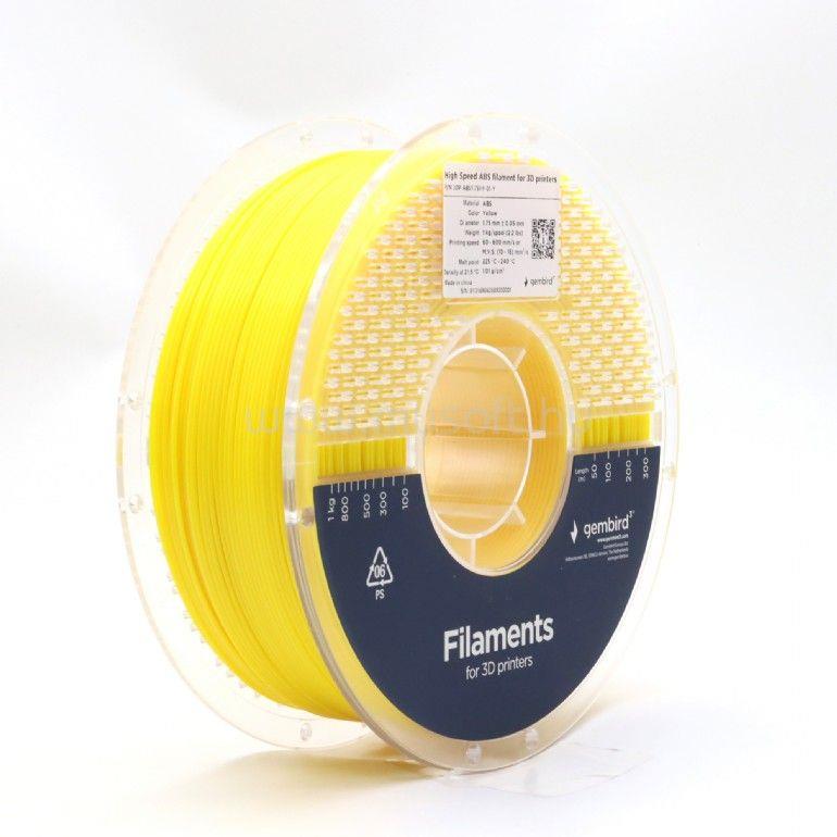 GEMBIRD 3DP-ABS1.75HY-01-Y High Speed ABS filament Yellow 1,75mm 1kg