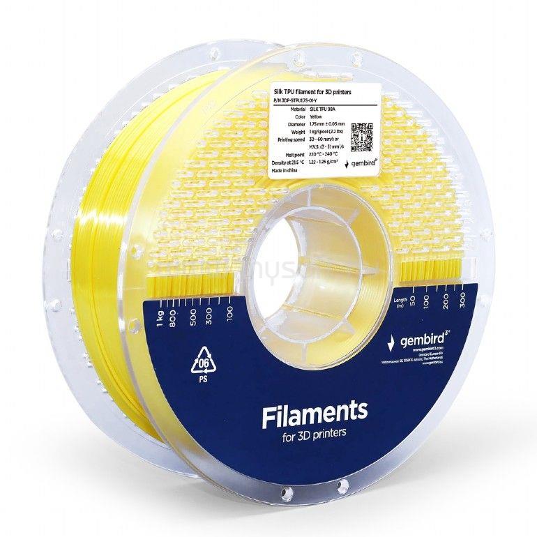 GEMBIRD 3DP-STPU1.75-01-Y Filament TPU Yellow 1.75mm 1kg