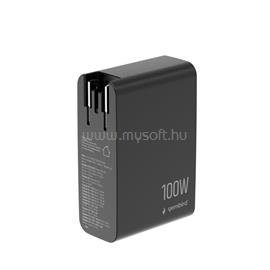 GEMBIRD 4-port 100W GaN USB fast charger LCD Black TA-UC-1A3C-PD100-01-BK small