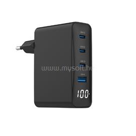 GEMBIRD 4-port 100W GaN USB fast charger LCD Black TA-UC-PDQC100LCD-01-BK small