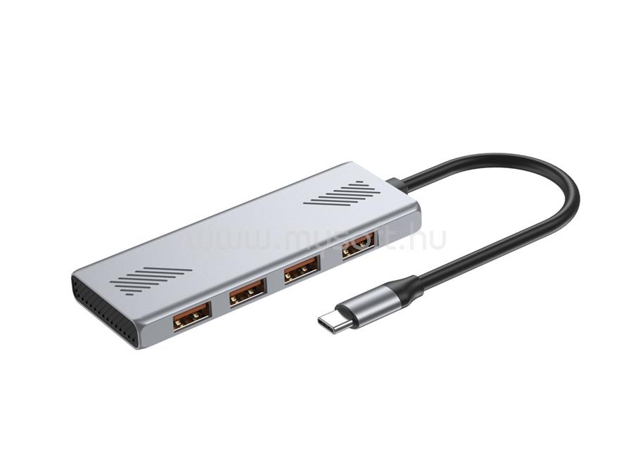 GEMBIRD 4-portos USB3.2 HUB Silver