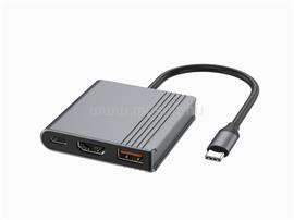 GEMBIRD A-CM-COMBO3-05 USB Type-C 3-in-1 Multi-Port Adapter Space Grey A-CM-COMBO3-05 small