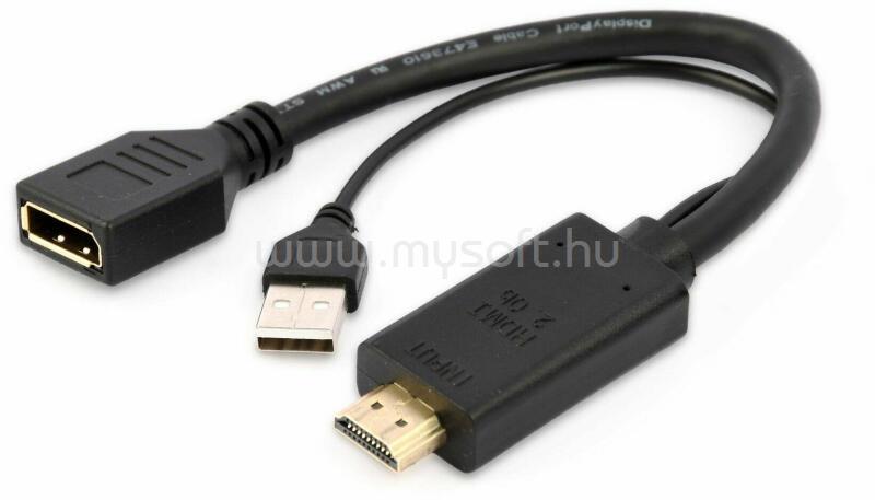 GEMBIRD A-HDMIM-DPF-01 Active 4K HDMI to DisplayPort adapter black