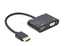 GEMBIRD A-HDMIM-HDMIFVGAF HDMI male to HDMI female + VGA female + audio adapter cable Black A-HDMIM-HDMIFVGAF-01 small