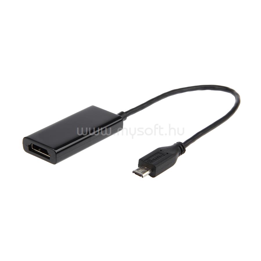 GEMBIRD A-MHL-003 adapter MHL-> HDMI F +MICRO USB BF 11pin smartfon to TV HD+power supply