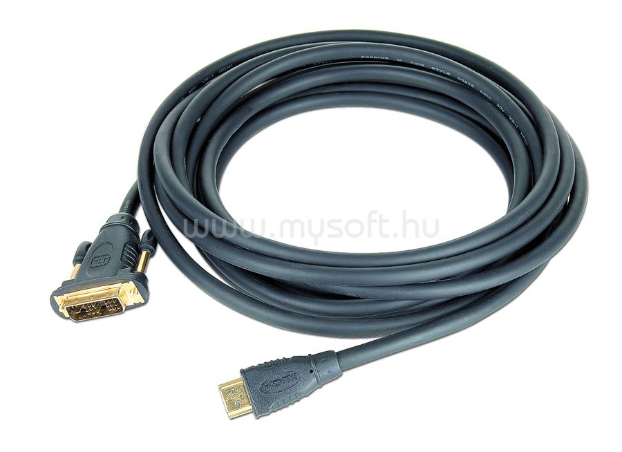 GEMBIRD CC-HDMI-DVI-10 HDMI/DVI átalakító kábel aranyozott csatlakozóval 3 m