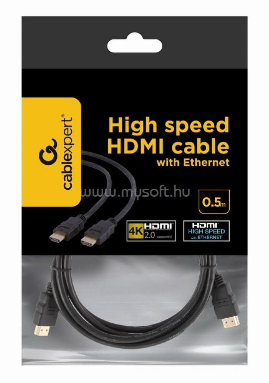 GEMBIRD CC-HDMI4-0.5M HDMI V2.0 kábel aranyozott csatlakozóval 0.5m (ömlesztett csomagolás)
