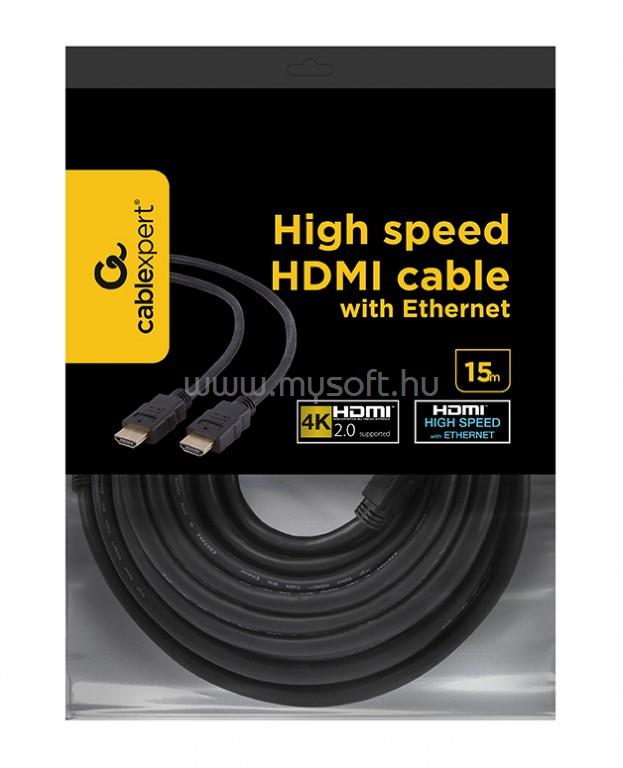 GEMBIRD CC-HDMI4-15M HDMI V2.0 kábel aranyozott csatlakozóval 15m (ömlesztett csomagolás)