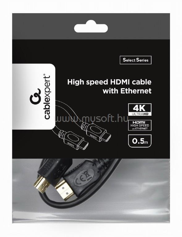 GEMBIRD CC-HDMI4L-0.5M HDMI V2.0CCS kábel aranyozott csatlakozóval 0.5m