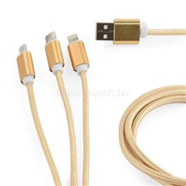 GEMBIRD CC-USB2-AM31-1M-G USB charging combo 3-in-1 cable gold 1m CC-USB2-AM31-1M-G small