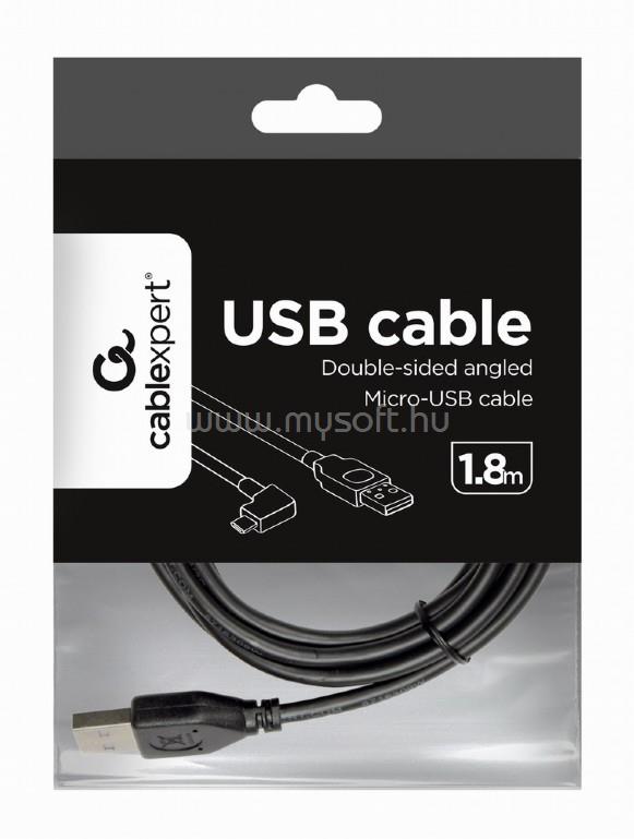 GEMBIRD CC-USB2-AMmDM90-6 Double-sided angled Micro-USB to USB 2.0 AM cable 1.8 m black