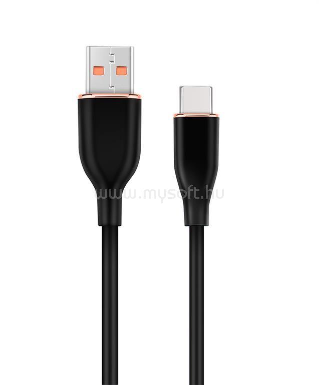 GEMBIRD CC-USB2S-AMCM-1.5M-BK Premium silicon Type-C USB charging and data cable 1,5 m Black