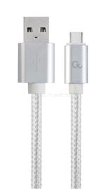 GEMBIRD CCB-mUSB2B-AMCM-6-S USB 2.0 cable to type-C cotton braided metal connectors 1.8m silver CCB-MUSB2B-AMCM-6-S small