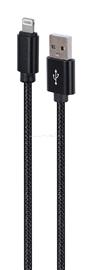 GEMBIRD CCDB-mUSB2B-AMLM-6 Cotton braided 8-pin cable with metal connectors 1,8m Black CCDB-MUSB2B-AMLM-6 small