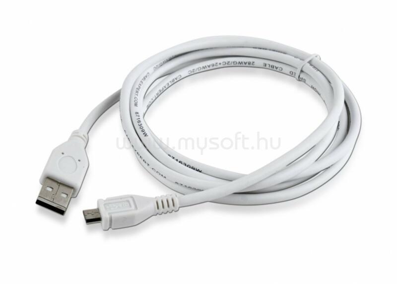 GEMBIRD CCP-mUSB2-AMBM-6-W micro USB cable 2.0 AM-MBM5P 1.8M white