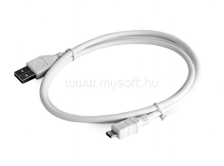 GEMBIRD CCP-MUSB2-AMBM-W-0.5M USB Micro 2.0 kábel 0.5 m (fehér)